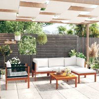 vidaXL 6-tlg. Garten-Lounge-Set mit Kissen...
