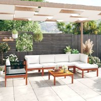 vidaXL 7-tlg. Garten-Lounge-Set mit Kissen...
