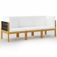 vidaXL 3-Sitzer-Gartensofa mit Kissen Massivholz Akazie