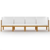 vidaXL 4-Sitzer-Gartensofa mit Kissen Massivholz Akazie