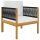 vidaXL 5-tlg. Garten-Lounge-Set mit Kissen Cremeweiß Massivholz Akazie