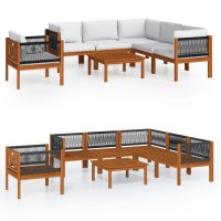 vidaXL 7-tlg. Garten-Lounge-Set mit Kissen...