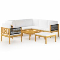 vidaXL 8-tlg. Garten-Lounge-Set mit Kissen...