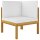 vidaXL 10-tlg. Garten-Lounge-Set mit Kissen Cremeweiß Massivholz Akazie