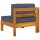 vidaXL 4-Sitzer-Gartensofa mit Dunkelgrauen Auflagen Massivholz Akazie