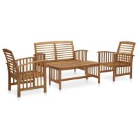 vidaXL 4-tlg. Garten-Lounge-Set Massivholz Akazie