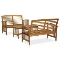 vidaXL 3-tlg. Garten-Lounge-Set Massivholz Akazie