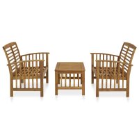 vidaXL 3-tlg. Garten-Lounge-Set Massivholz Akazie