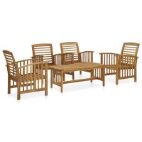 vidaXL 5-tlg. Garten-Lounge-Set Massivholz Akazie