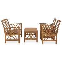 vidaXL 4-tlg. Garten-Lounge-Set Massivholz Akazie