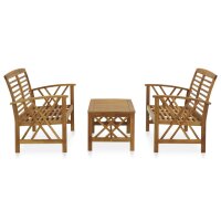 vidaXL 3-tlg. Garten-Lounge-Set Massivholz Akazie