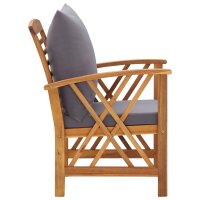 vidaXL 4-tlg. Garten-Lounge-Set mit Auflagen Massivholz Akazie