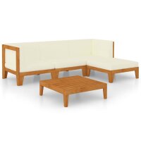 vidaXL 5-tlg. Garten-Lounge-Set mit Kissen Massivholz Akazie