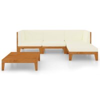 vidaXL 5-tlg. Garten-Lounge-Set mit Kissen Massivholz Akazie