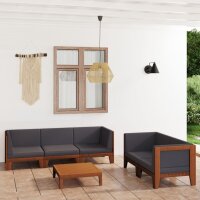 vidaXL 6-tlg. Garten-Lounge-Set mit Kissen Akazie Massivholz