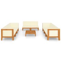 vidaXL 9-tlg. Garten-Lounge-Set mit Kissen Massivholz Akazie