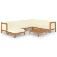 vidaXL 8-tlg. Garten-Lounge-Set mit Kissen Massivholz Akazie