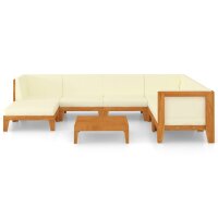 vidaXL 8-tlg. Garten-Lounge-Set mit Kissen Massivholz Akazie