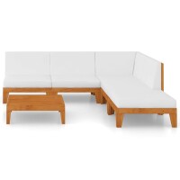 vidaXL 6-tlg. Garten-Lounge-Set mit Kissen Massivholz Akazie