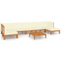 vidaXL 8-tlg. Garten-Lounge-Set mit Kissen Massivholz Akazie