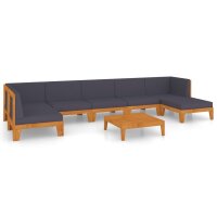 vidaXL 8-tlg. Garten-Lounge-Set mit Kissen Akazie Massivholz