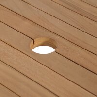 vidaXL Waschtisch Massivholz Teak mit Waschbecken Marmor Schwarz