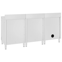 vidaXL Gastro-Sp&uuml;lenunterschrank 180x60x96 cm Edelstahl