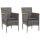vidaXL 3-tlg. Bistro-Set Poly Rattan und Akazienholz Grau