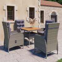vidaXL 5-tlg. Garten-Essgruppe Poly Rattan und...
