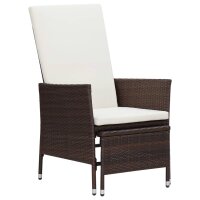 vidaXL 3-tlg. Garten-Lounge-Set mit Auflagen Poly Rattan...