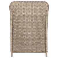 vidaXL 9-tlg. Garten-Essgruppe Poly Rattan Braun