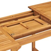 vidaXL 7-tlg. Garten-Essgruppe Massivholz Teak