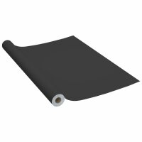 vidaXL M&ouml;belfolien Selbstklebend 2 Stk. Schwarz 500x90 cm PVC