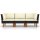 vidaXL 3-Sitzer-Gartensofa mit Kissen Schwarz Poly Rattan