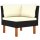 vidaXL 3-Sitzer-Gartensofa mit Kissen Schwarz Poly Rattan