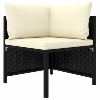 vidaXL 3-tlg. Garten-Lounge-Set mit Kissen Poly Rattan...