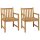 vidaXL 3-tlg. Garten-Essgruppe Massivholz Teak