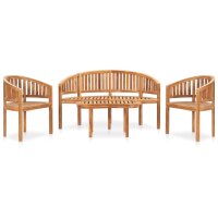 vidaXL 4-tlg. Garten-Lounge-Set Massivholz Teak