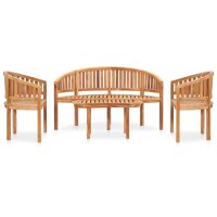 vidaXL 4-tlg. Garten-Lounge-Set Massivholz Teak