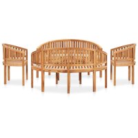 vidaXL 5-tlg. Garten-Lounge-Set Massivholz Teak