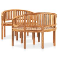 vidaXL 3-tlg. Garten-Lounge-Set Massivholz Teak