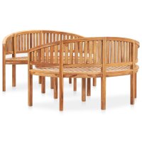 vidaXL 3-tlg. Garten-Lounge-Set Massivholz Teak