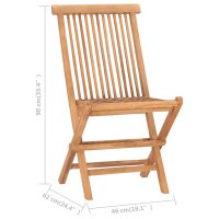 vidaXL 7-tlg. Garten-Essgruppe Klappbar Massivholz Teak