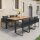 vidaXL 7-tlg. Garten-Essgruppe PVC Rattan Schwarz und Braun