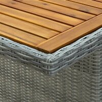 vidaXL 7-tlg. Garten-Essgruppe mit Auflagen Poly Rattan...