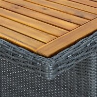 vidaXL 7-tlg. Garten-Essgruppe mit Auflagen Poly Rattan...