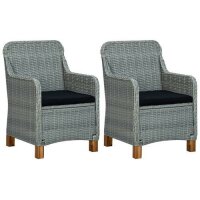 vidaXL 3-tlg. Garten-Lounge-Set mit Auflagen Poly Rattan...