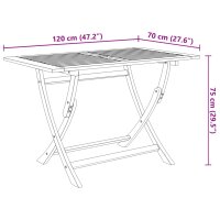 vidaXL 5-tlg. Garten-Essgruppe Klappbar Massivholz Akazie