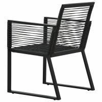 vidaXL 9-tlg. Garten-Essgruppe PVC Rattan Schwarz