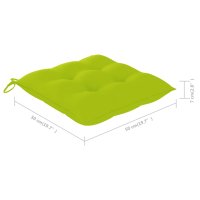 vidaXL Garten-Essstühle mit Kissen 3 Stk. Massivholz Akazie